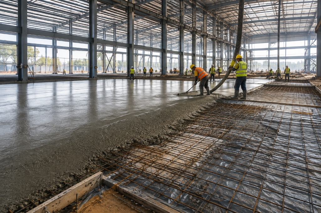 Industrial Floor Concrete Slab Concreting